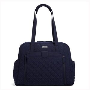 NWOT Vera Bradley Navy Stroll Around Baby Bag Diaper Tote Quilted Durable